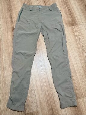Anatomie Khaki Travel Pants Women's XS Slim Zip Ankle Stretch Hiking Golf